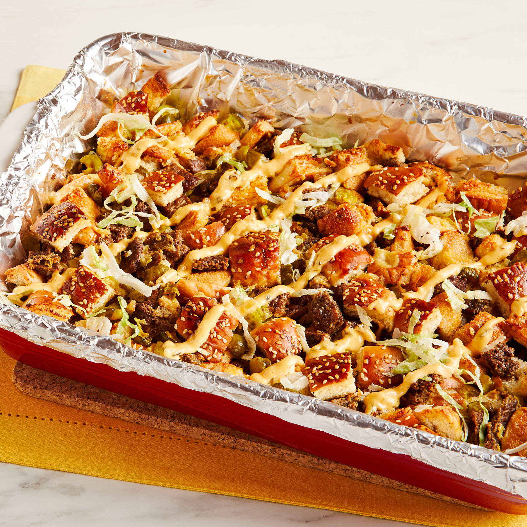 Fast Food Cheeseburger Stuffing Recipe | Reynolds Brands