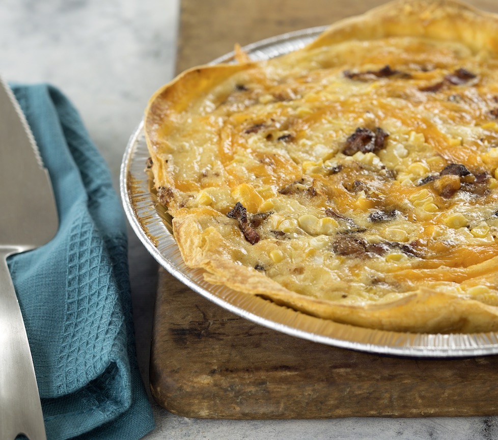 Bacon and Cheddar Cheese Tortilla Quiche | Reynolds Brands