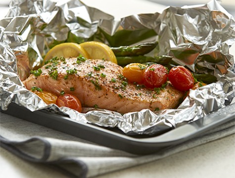 Salmon and foil