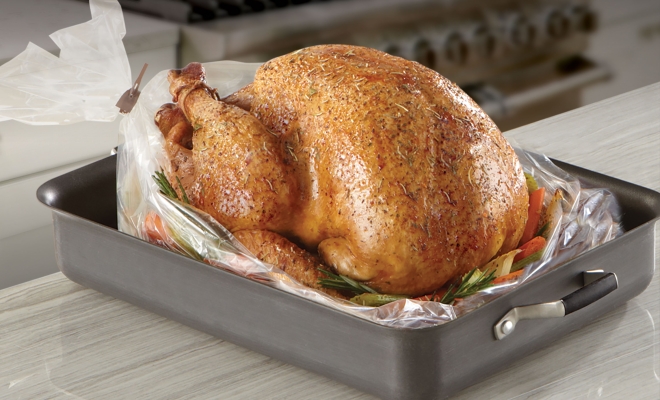 Roasted Turkey in a Kitchen