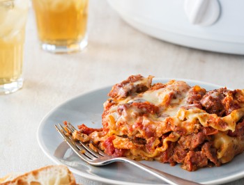 Easy Slow Cooker Sausage Lasagna