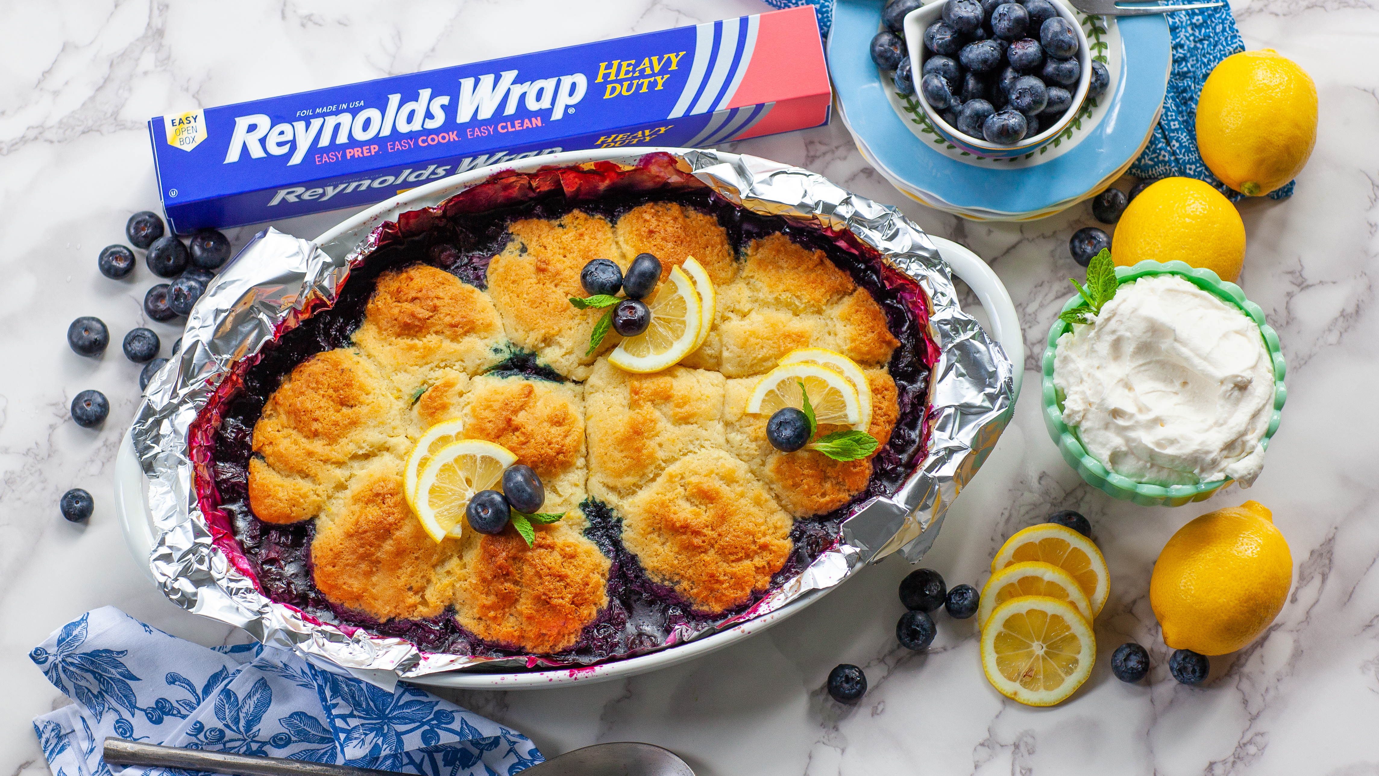 Lemon Blueberry Cobbler with Buttermilk Biscuits | Reynolds Brands