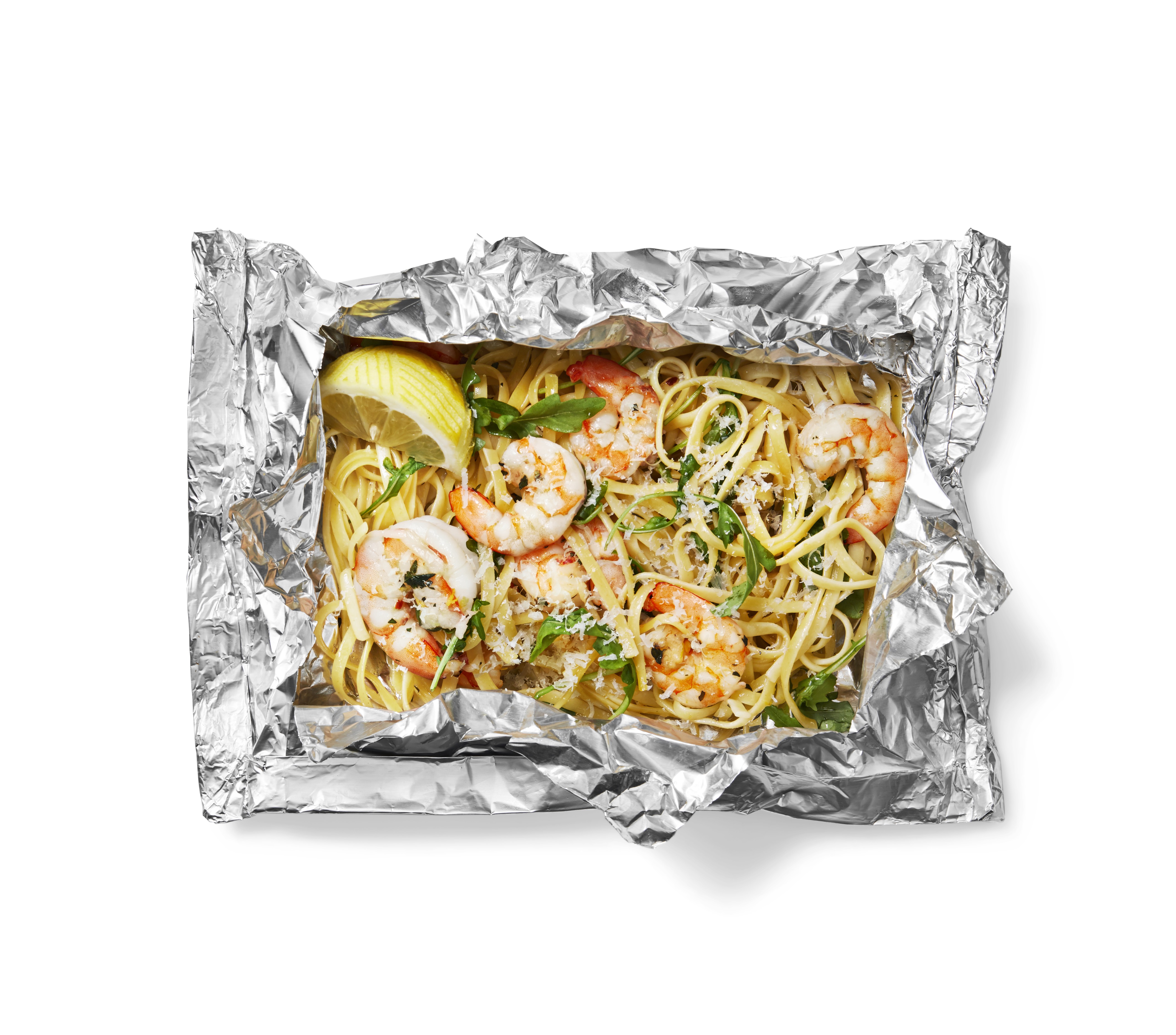 Shrimp Scampi with Parmesan and Arugula Foil Packets | Reynolds Brands
