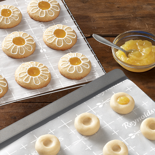 Lemon Thumbprint Flower Cookies | Reynolds Brands