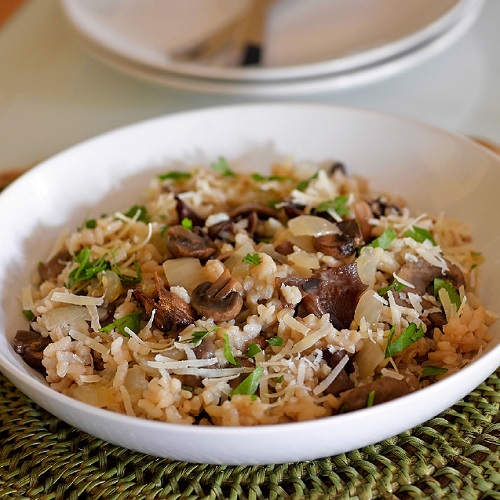 Easy Baked Mushroom & Onion Risotto | Reynolds Brands