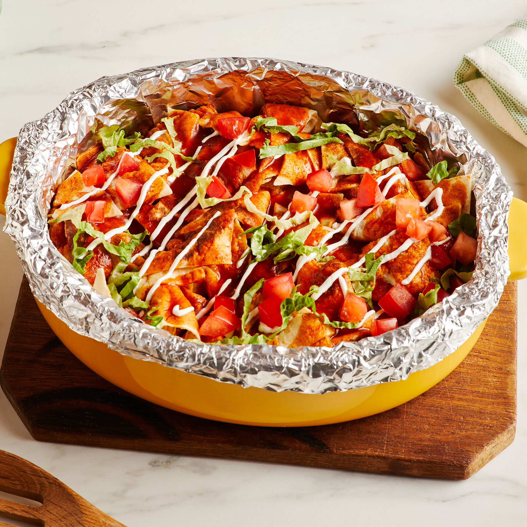 Crunchy Taco Chilaquiles Stuffing Recipe | Reynolds Brands