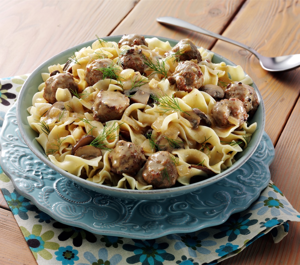Meatball and Mushroom Stroganoff with Dill Sauce | Reynolds Brands
