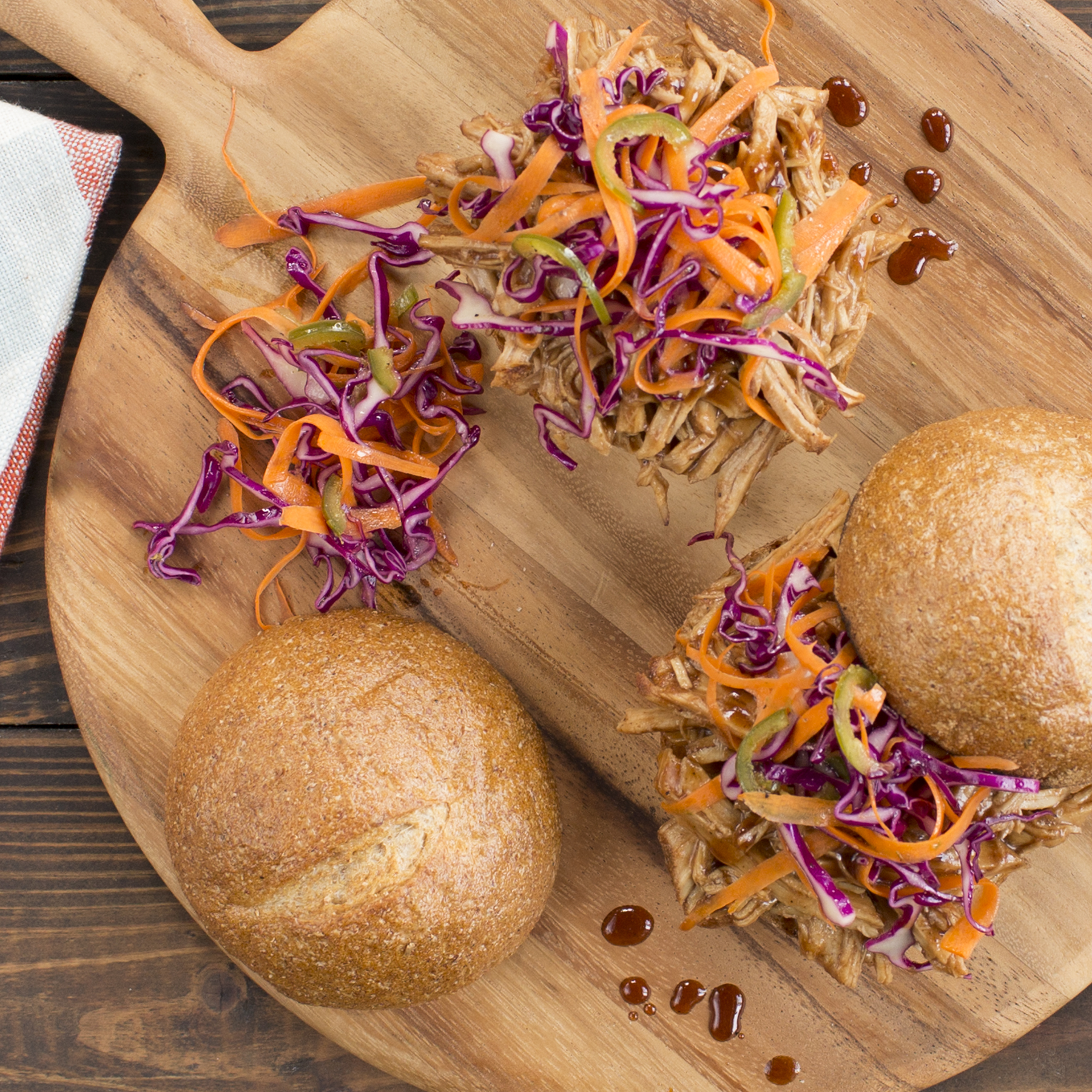 Slow Cooker BBQ Pulled Pork Sandwiches with Honey Jalepeno Slaw | Reynolds Brands