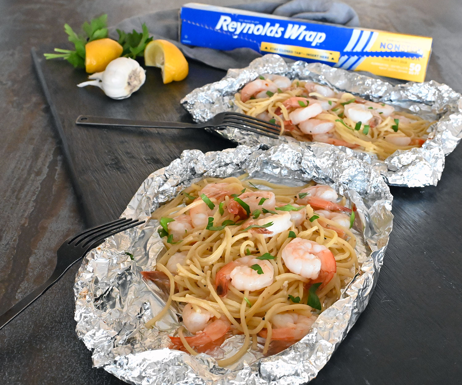 Grilled Shrimp Scampi Foil Packets | Reynolds Brands