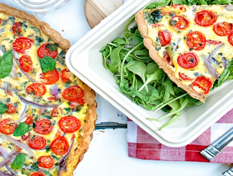 tomato and basil quiche