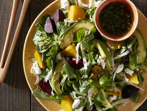 beet and fennel salad with goat cheese