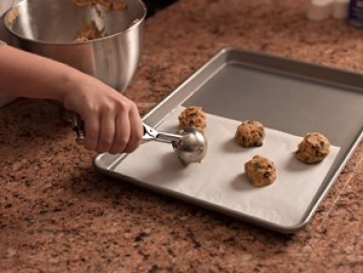 cookies on parchment paper