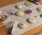 Cookies with cream on a wax paper