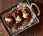 
Grilled Sweet Potatoes with BBQ Baked Beans and Cilantro Cream
