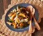 
Grilled Panzanella Salad with Peaches and Fennel
