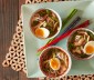 
Spicy Miso Soup with Roasted Shiitake Mushrooms and Green Beans
