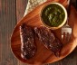 
Roasted New York Strip Steak with Chimichurri Sauce

