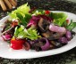 
Roasted Portabellas with Mediterranean Salad
