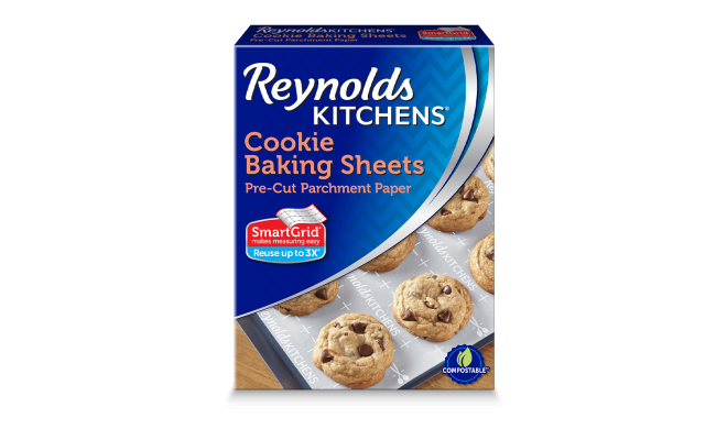 Reynolds Kitchens Cookie Baking Sheets, Pre-Cut Parchment Paper,25 Count  (Pack of 4), 100 Total Sheets