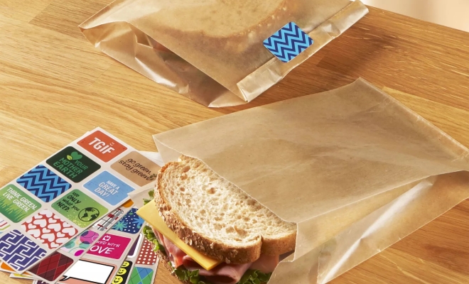 A sandwich on a bag