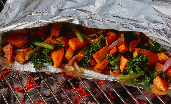 
Spiced Sweet Potato &amp; Kale Tacos
