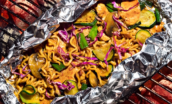 
Spicy Korean Chicken and Ramen Noodle Packets
