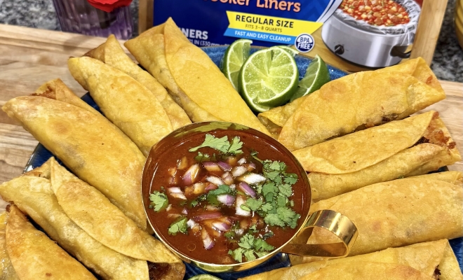 
Crispy and Cheesy Quesabirria Taquitos 
