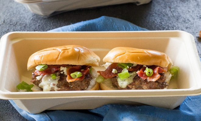 
Blue Cheese and Bacon Chipotle Beef Sliders
