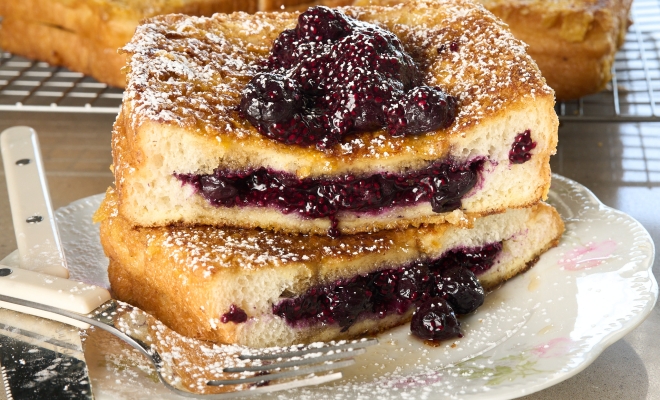 
Crunchy Jam Filled French Toast
