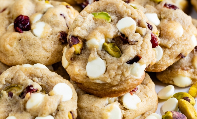 
White Chocolate Cranberry Pistachio Cookies
