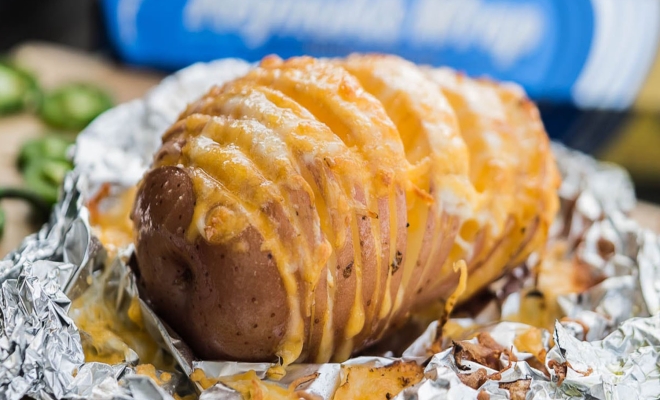 
Reduced Calorie Hasselback Potatoes 

