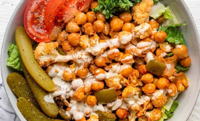 
Oven Roasted Chickpea Shawarma
