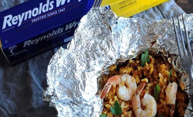 
Chorizo Seafood Paella Foil Packets
