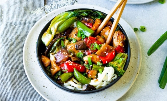 
Sheet Pan Chicken Stir Fry
