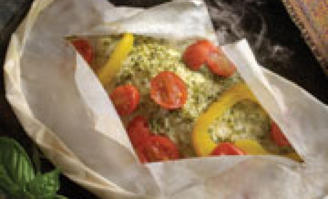 
Pesto Snapper en Papillote
