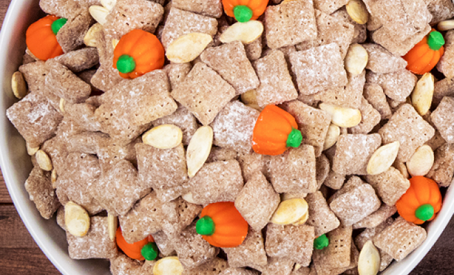 
Pumpkin Spice Puppy Chow
