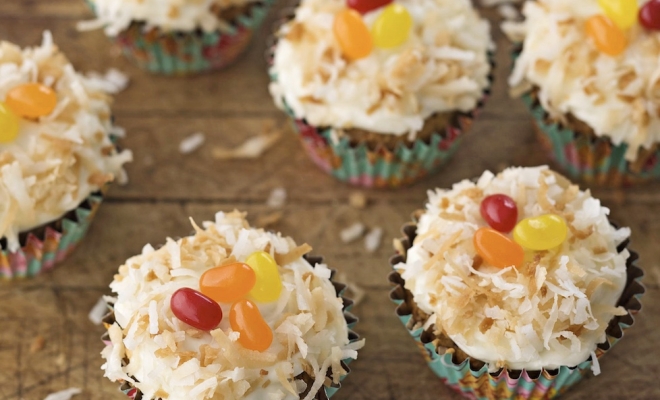 
Lemon Frosted Carrot Cake Cupcakes
