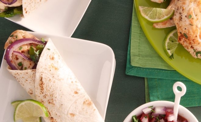 
Chili-Lime Chicken Snack Wraps
