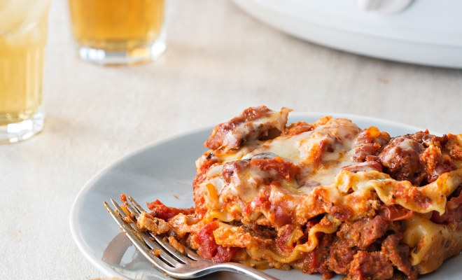 
Easy Slow Cooker Sausage Lasagna
