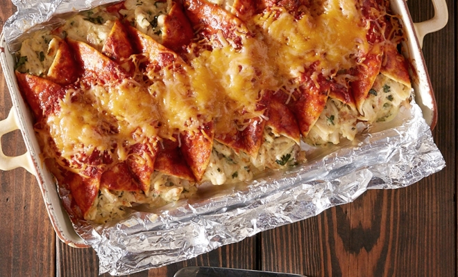 
Creamy Chicken Enchiladas
