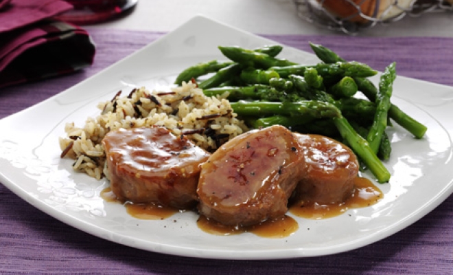 
Honey Dijon Pork Tenderloin with Asparagus
