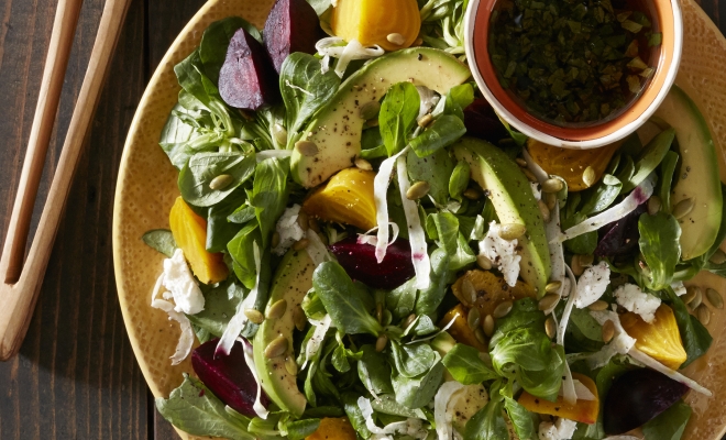 
Beet and Fennel Salad with Goat Cheese
