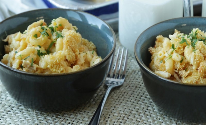 
Macaroni &amp; Cheese Casserole with Chicken
