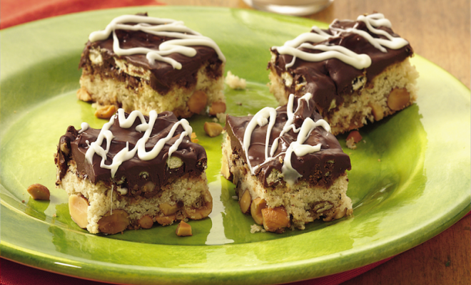 
Nutty Chocolate Pretzel Bars
