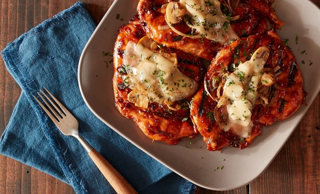 
Grilled Kansas City Smothered BBQ Chicken
