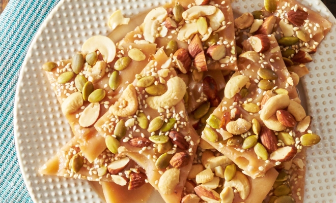 
Salted Caramel Nut Brittle

