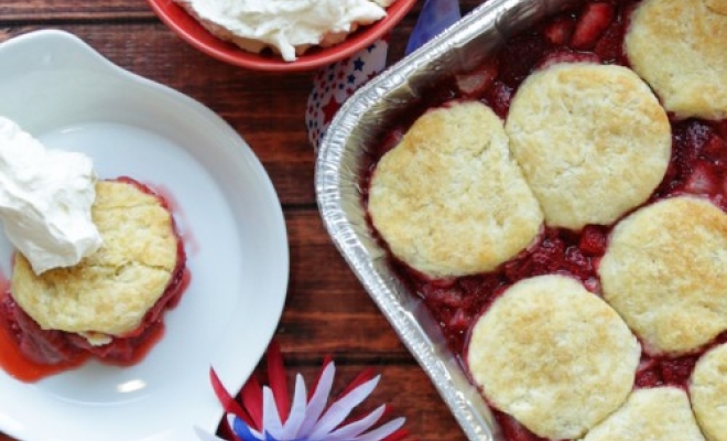 
Baked Strawberry Shortcake
