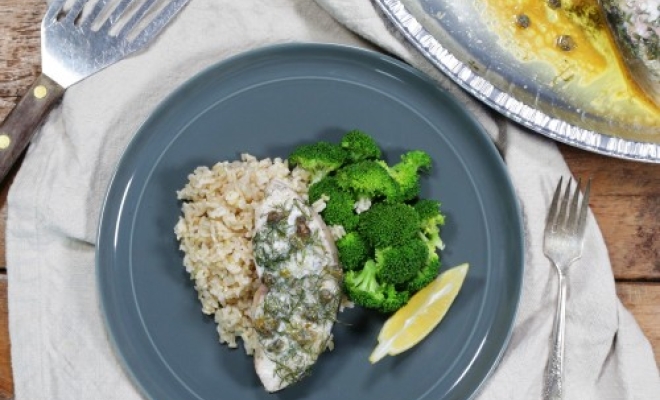 
Swordfish with Lemon Butter Sauce
