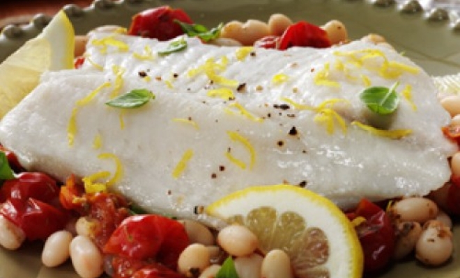
Tuscan Style Tilapia and Cannellini Beans
