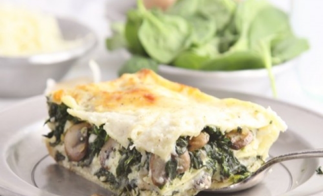 
Vegetable Lasagna with Spinach &amp; Mushrooms
